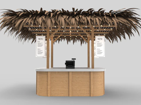 Beach Bar 3x3 Meters 3D Model