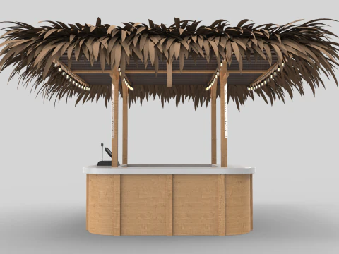 Beach Bar 3x3 Meters 3D Model