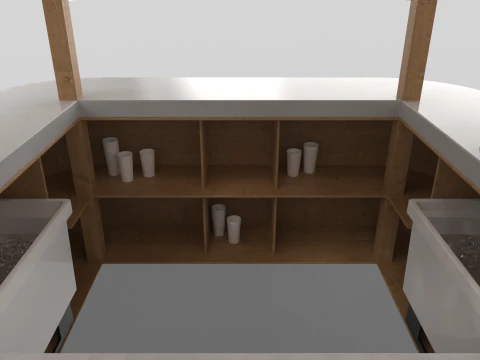 Beach Bar 3x3 Meters 3D Model