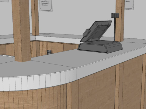 Beach Bar 3x3 Meters 3D Model