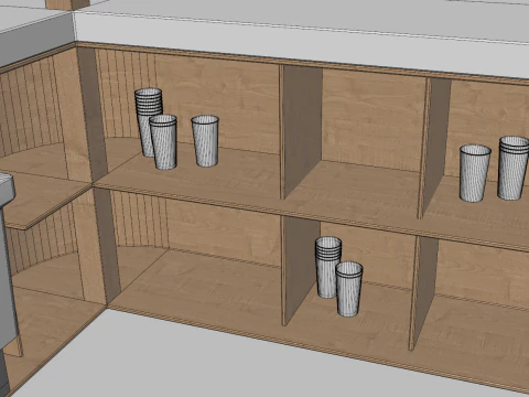 Beach Bar 3x3 Meters 3D Model