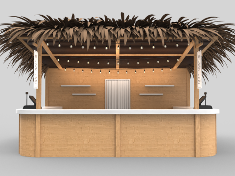 Beach Bar 5x5 Meters Modelo 3D