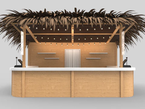 Beach Bar 5x5 Meters 3D Model