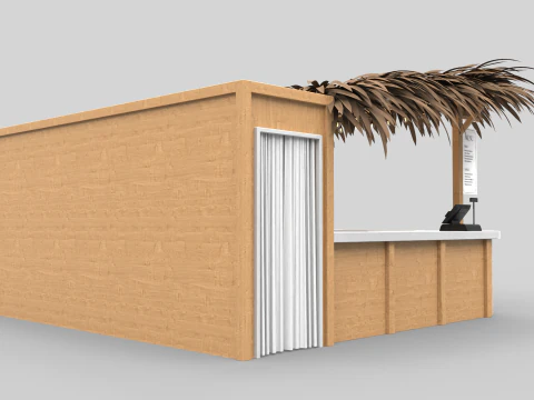 Beach Bar 5x5 Meters 3D Model