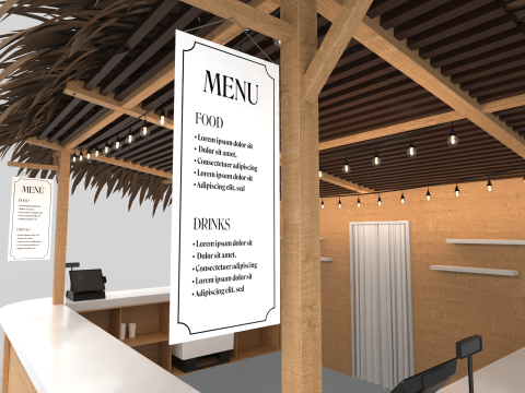 Beach Bar 5x5 Meters Modelo 3D