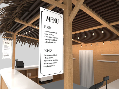 Beach Bar 5x5 Meters 3D Model