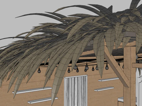 Beach Bar 5x5 Meters 3D Model