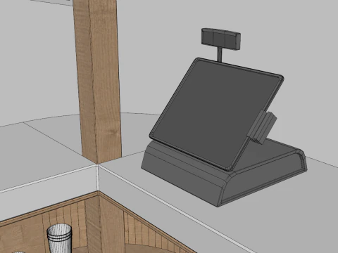 Beach Bar 5x5 Meters 3D Model