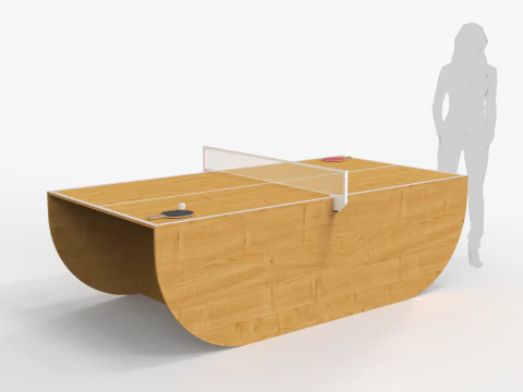 समुद्र तट पिंग पोंग टेबल 3D मॉडल