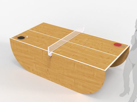 Beach Ping Pong Table 3D मॉडल