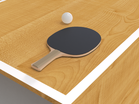 Beach Ping Pong Table 3D मॉडल
