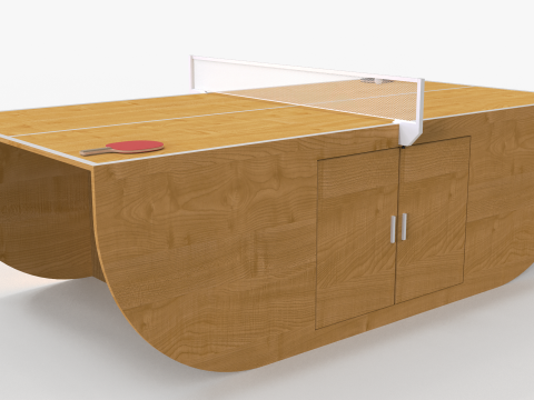 Beach Ping Pong Table 3D मॉडल