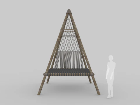 Beach Teepee - Resting Zone 3D Model