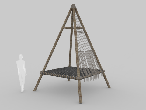 Beach Teepee - Resting Zone 3D Модель