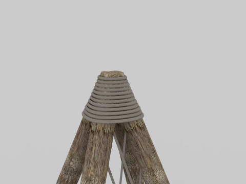 Beach Teepee - Resting Zone 3D Model