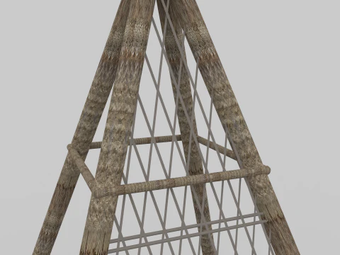 Beach Teepee - Resting Zone 3D Model