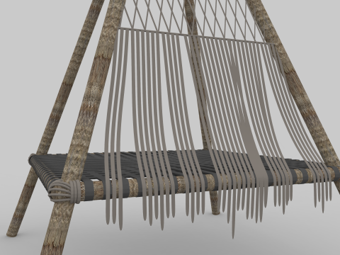 Beach Teepee - Resting Zone 3D Модель