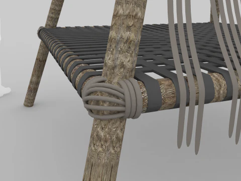 Beach Teepee - Resting Zone 3D Model