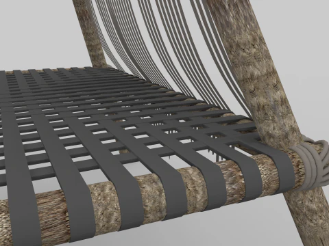 Beach Teepee - Resting Zone 3D Model