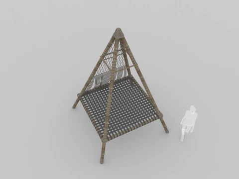 Beach Teepee - Resting Zone 3D Model