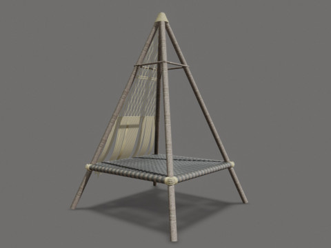 Beach Teepee - Resting Zone 3D Модель