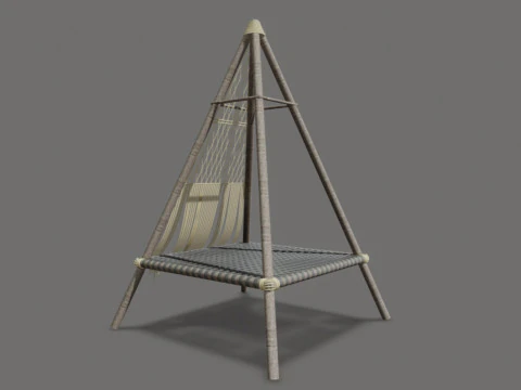 Beach Teepee - Resting Zone 3D Model
