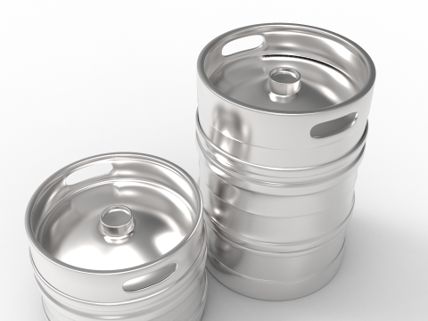 Beer Kegs - 30 and 50 liters 3D Modell
