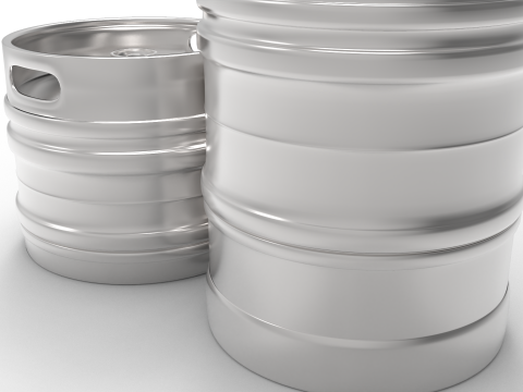 Beer Kegs - 30 and 50 liters 3D Modell