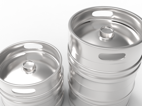 Beer Kegs - 30 and 50 liters 3D Modell
