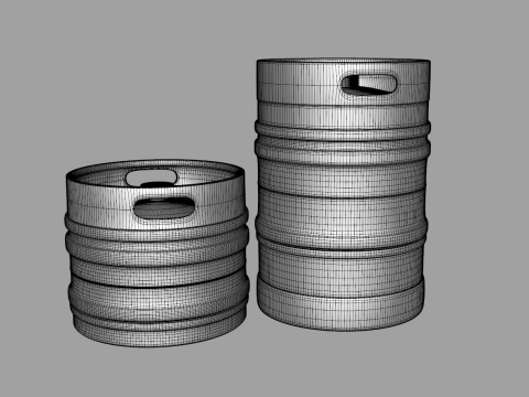 Beer Kegs - 30 and 50 liters 3D Modell