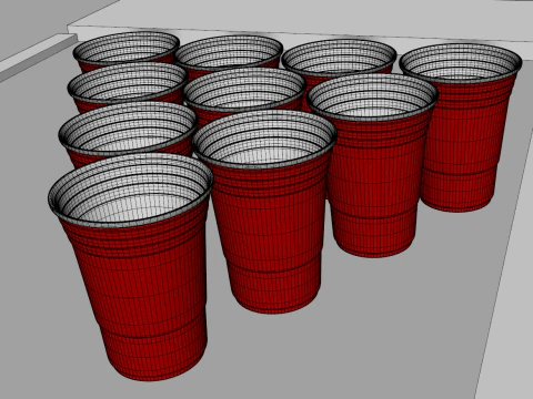 Beer Pong Golf 3D Model