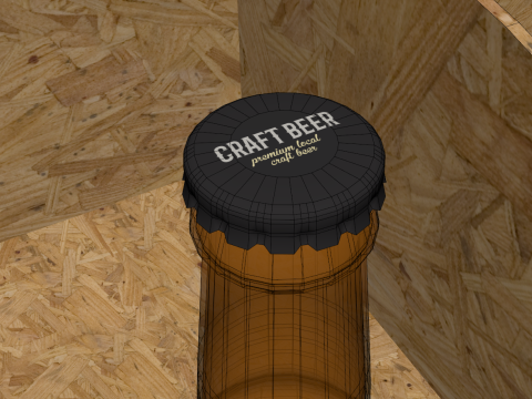Beer Wooden Rack Display 1 Modello 3D