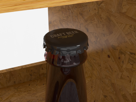 Beer Wooden Rack Display 2 3D Model