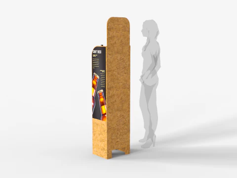 Beer Wooden Rack Display 3 3D Model