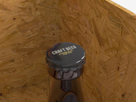 Beer Wooden Rack Display 3 3D Model