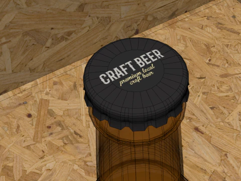 Beer Wooden Rack Display 3 3D Model