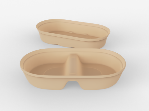 Biodegradable Disposable Lunch Box 3D Model