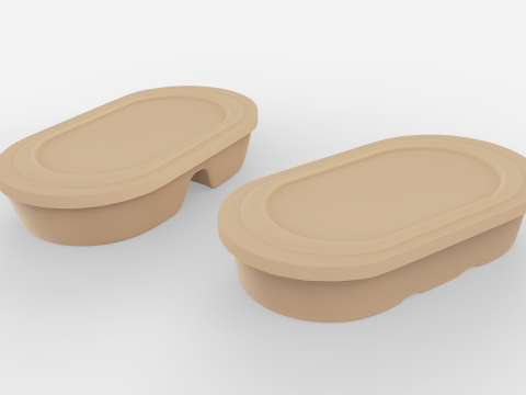 Biodegradable Disposable Lunch Box 3D Model