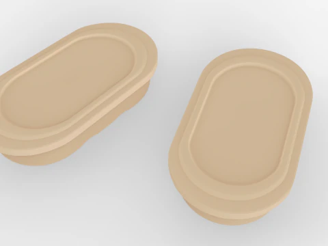 Biodegradable Disposable Lunch Box 3D Model