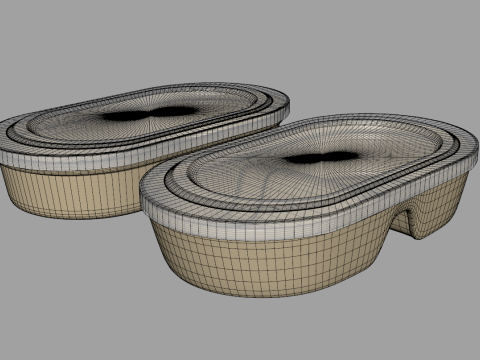 Biodegradable Disposable Lunch Box 3D Model