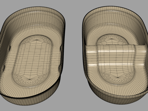 Biodegradable Disposable Lunch Box 3D Model