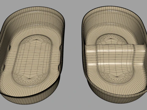Biodegradable Disposable Lunch Box 3D Model