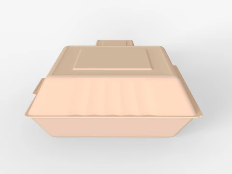 Biodegradable Food Containers 3D Model