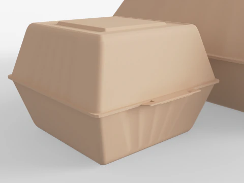 Biodegradable Food Containers 3D Model