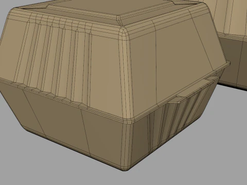 Biodegradable Food Containers 3D Model