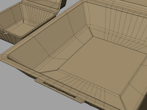 Biodegradable Food Containers 3D Model