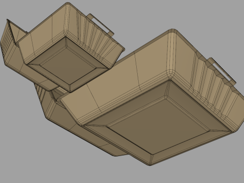 Biodegradable Food Containers 3Dモデル