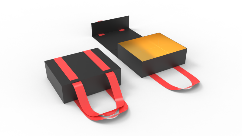 Box with Double Strip 3D Model .c4d .max .obj .3ds .fbx .stl .blend