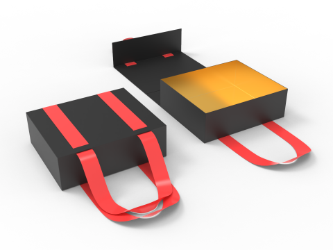 Box with Double Strip 3D Model
