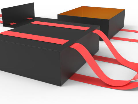 Box with Double Strip 3D Model